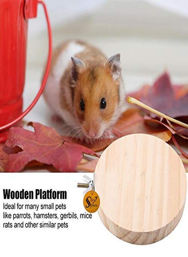 سايج سكوير منصة قفص خشبية طبيعية مرحة من سيج سكوير، مكان للتسلق والتمرين للهامستر والطيور والجرذان والقنافذ والفئران. - Image 2